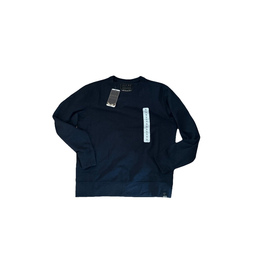 Jachs‎ New York Men's Size S Ultra Soft Brushed Knit Comfort Stretch Crew T Navy
